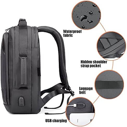 ARCTIC HUNTER B00346 WATERPROOF LAPTOP TRAVEL BACKPACK (AH346)