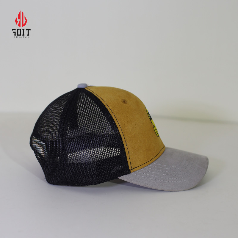Yellow Duck Suede Trucker Cap