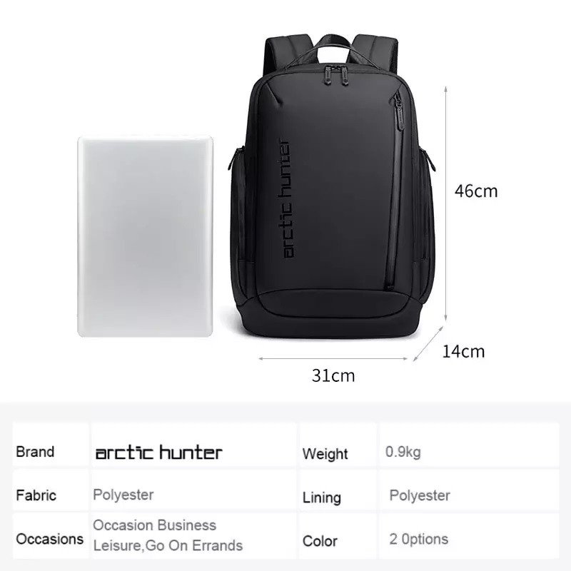 Arctic Hunter New B00554 Water Resistant Anti Theft Backpack (CH554)